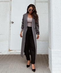 esutoreja（エストレジャ）の「ノーカラーロングコート（ノーカラーコート）」