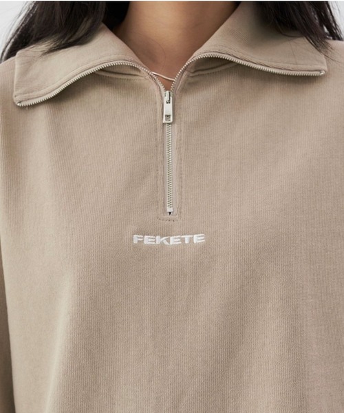 FEKETE（フェケテ）の「FEKETE MADE HALF ZIP-UP TURTLENECK MTM（スウェット・メンズ・ブラック/ベージュ/モカ・FREE）」の9枚目の写真