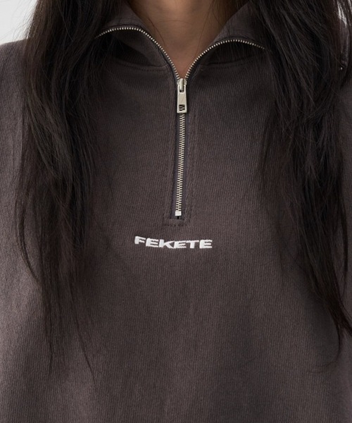 FEKETE（フェケテ）の「FEKETE MADE HALF ZIP-UP TURTLENECK MTM（スウェット・メンズ・ブラック/ベージュ/モカ・FREE）」の8枚目の写真