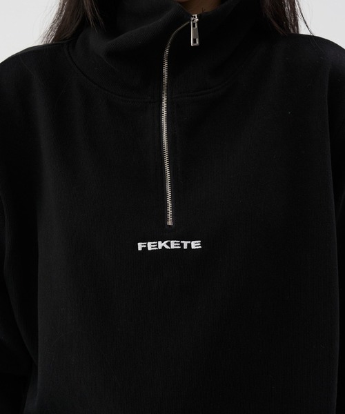 FEKETE（フェケテ）の「FEKETE MADE HALF ZIP-UP TURTLENECK MTM（スウェット・メンズ・ブラック/ベージュ/モカ・FREE）」の7枚目の写真
