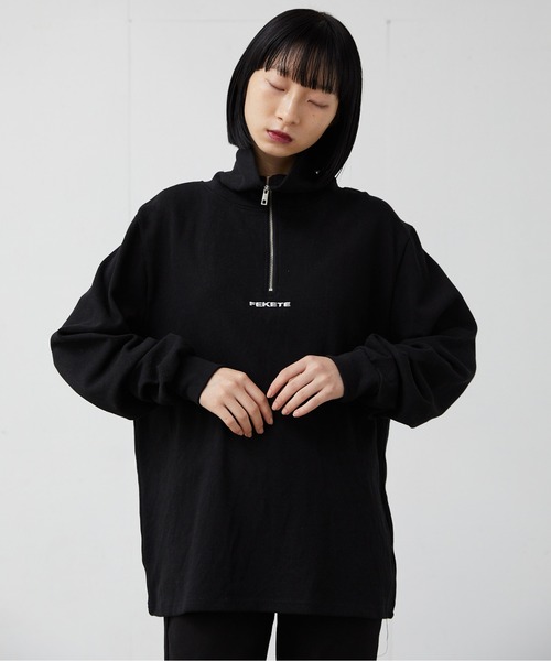 FEKETE（フェケテ）の「FEKETE MADE HALF ZIP-UP TURTLENECK MTM（スウェット・メンズ・ブラック/ベージュ/モカ・FREE）」の15枚目の写真