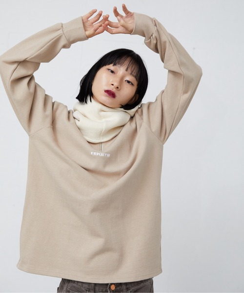 FEKETE（フェケテ）の「FEKETE MADE HALF ZIP-UP TURTLENECK MTM（スウェット・メンズ・ブラック/ベージュ/モカ・FREE）」の19枚目の写真