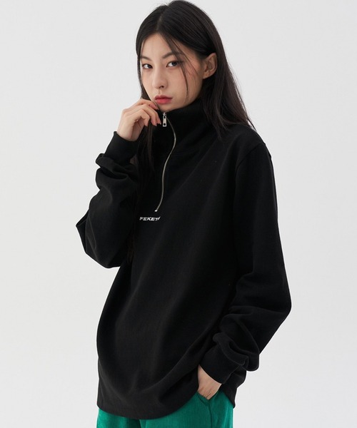 FEKETE（フェケテ）の「FEKETE MADE HALF ZIP-UP TURTLENECK MTM（スウェット・メンズ・ブラック/ベージュ/モカ・FREE）」の22枚目の写真