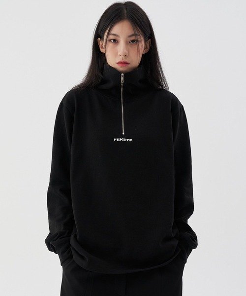 FEKETE（フェケテ）の「FEKETE MADE HALF ZIP-UP TURTLENECK MTM（スウェット・メンズ・ブラック/ベージュ/モカ・FREE）」の21枚目の写真