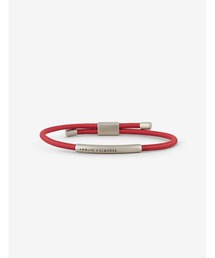 ARMANI EXCHANGE（アルマーニエクスチェンジ）の「【A|X アルマーニ エクスチェンジ】ロゴ　ファブリックブレスレット/Red（ブレスレット・メンズ）」