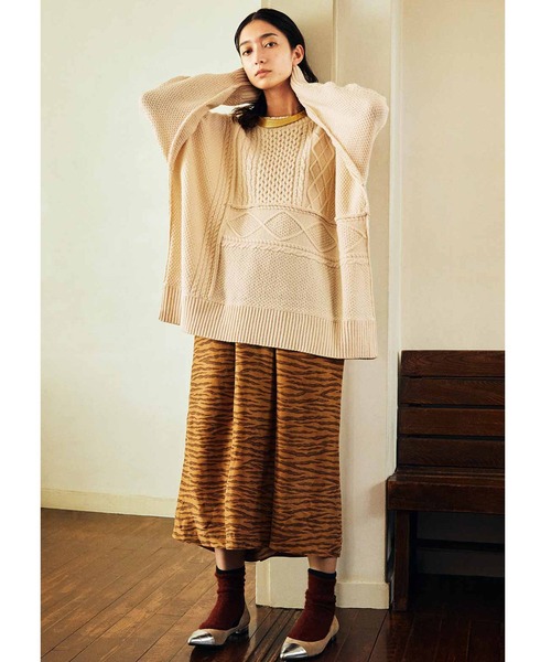 MEDE19F(メデジュウキュウ)の「MEDE19F サイザブルアランニット〈オフホワイト〉(ニット/セーター・レディース・オフホワイト・1/2)」の4枚目の写真