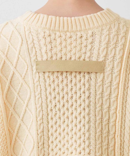 MEDE19F(メデジュウキュウ)の「MEDE19F サイザブルアランニット〈オフホワイト〉(ニット/セーター・レディース・オフホワイト・1/2)」の14枚目の写真