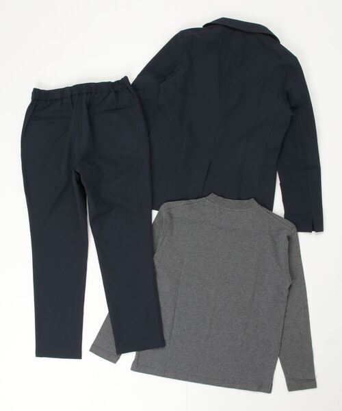 SUIT SELECT（スーツセレクト）の「【洗える4点セット】リモートパックスーツ　２釦テーラード（スーツセット・メンズ・ネイビー・LL/S/M/L）」の2枚目の写真