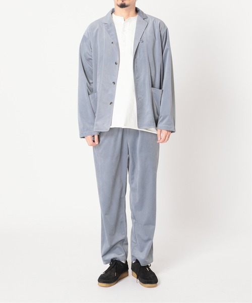 JOURNAL STANDARD relume(ジャーナルスタンダード レリューム)の「【ジャケット+パンツの2点セット】リラックス ベロアセットアップ(セットアップ・メンズ・ブラック/ベージュ/サックスブルー・M/L)」の10枚目の写真