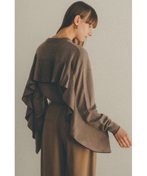 BACK FRILL LINE KNIT