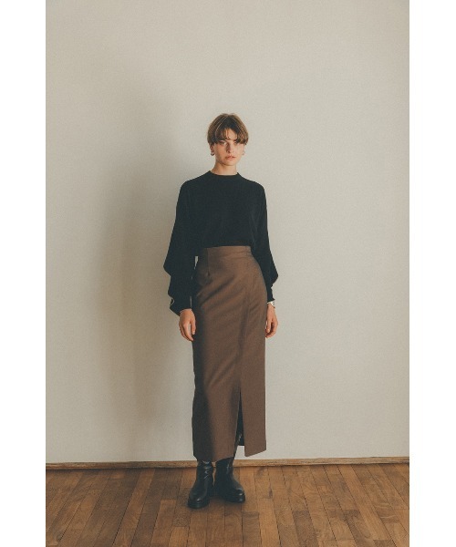 CLANE（クラネ）の「BACK FRILL LINE KNIT（ニット/セーター・レディース・ベージュ/ピンク/ブラック・1/2）」の8枚目の写真