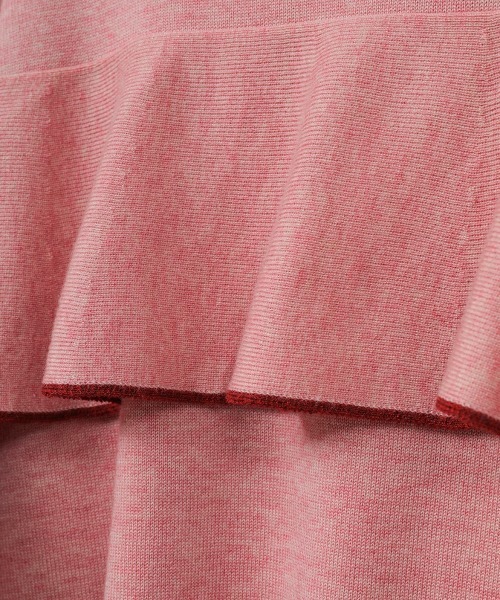 CLANE（クラネ）の「BACK FRILL LINE KNIT（ニット/セーター・レディース・ベージュ/ピンク/ブラック・1/2）」の6枚目の写真