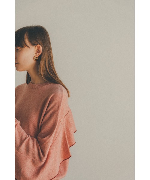 CLANE（クラネ）の「BACK FRILL LINE KNIT（ニット/セーター・レディース・ベージュ/ピンク/ブラック・1/2）」の14枚目の写真
