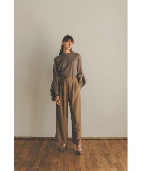 CLANE（クラネ）の「BACK FRILL LINE KNIT（ニット/セーター・レディース・ベージュ/ピンク/ブラック・1/2）」の20枚目の写真