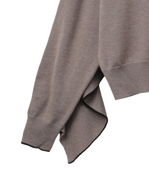 CLANE（クラネ）の「BACK FRILL LINE KNIT（ニット/セーター・レディース・ベージュ/ピンク/ブラック・1/2）」の21枚目の写真