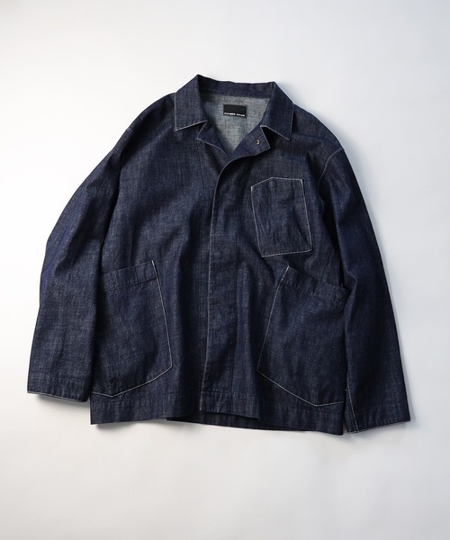 DENIM OVERSIZED COVERALL JACKET
