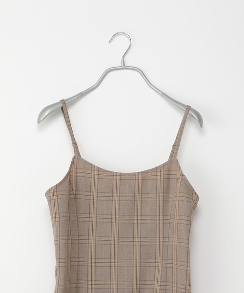 Heather（ヘザー）の「チェック柄マーメイドキャミワンピース 266714