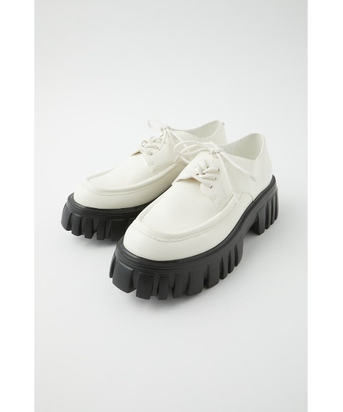 MOUSSY（マウジー）の「PLATFORM LACE UP シューズ（その他シューズ・レディース・ホワイト/ブラック・SMALL/MEDIUM/LARGE）」の2枚目の写真