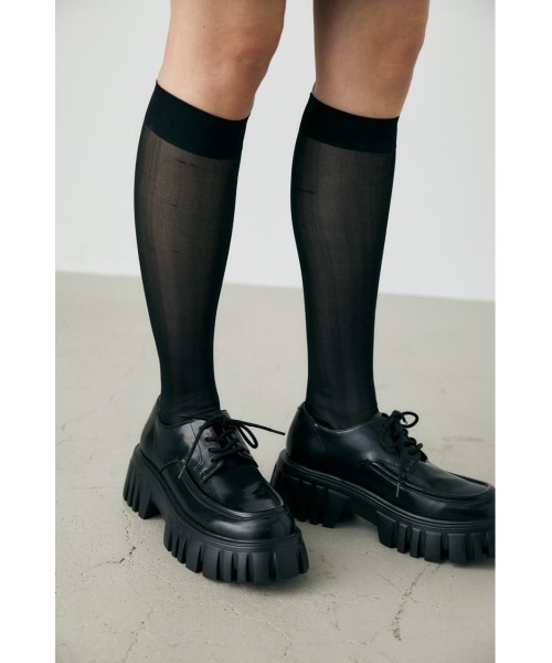 MOUSSY（マウジー）の「PLATFORM LACE UP シューズ（その他シューズ・レディース・ホワイト/ブラック・SMALL/MEDIUM/LARGE）」の6枚目の写真