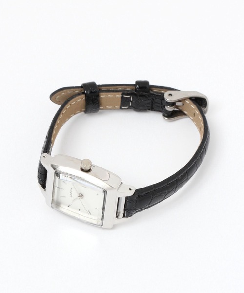 LEPSIM（レプシィム）の「スクエアカタオシウォッチ　256764（アナログ腕時計・レディース・グレイッシュベージュ/ブラック/ブルー・ONE SIZE）」の6枚目の写真