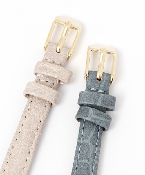 LEPSIM（レプシィム）の「スクエアカタオシウォッチ　256764（アナログ腕時計・レディース・グレイッシュベージュ/ブラック/ブルー・ONE SIZE）」の11枚目の写真