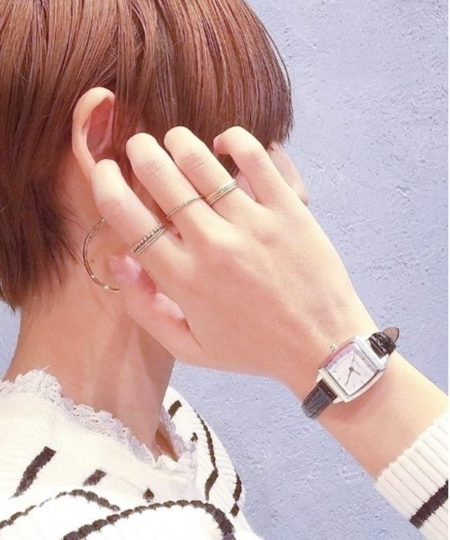 LEPSIM（レプシィム）の「スクエアカタオシウォッチ　256764（アナログ腕時計・レディース・グレイッシュベージュ/ブラック/ブルー・ONE SIZE）」の15枚目の写真