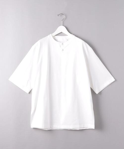 K ITO(ケーイトウ)の「<K ITO> グランパ Tシャツ(Tシャツ/カットソー・メンズ・ホワイト/ネイビー・1/2/3)」の1枚目の写真