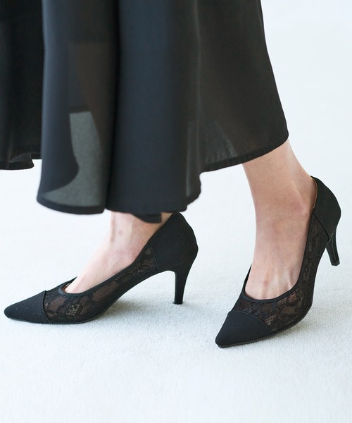 GeeRA（ジーラ）の「ふかふか7㎝走れるパンプス（パンプス・レディース・ブラック/ブルー/ピンク/サンドベージュ/ベージュ/パイソン/グレー/ライトブラック/ブラック系その他/グレイッシュベージュ・22.5cm/25cm/24cm/23cm/23.5cm/24.5cm）」の4枚目の写真