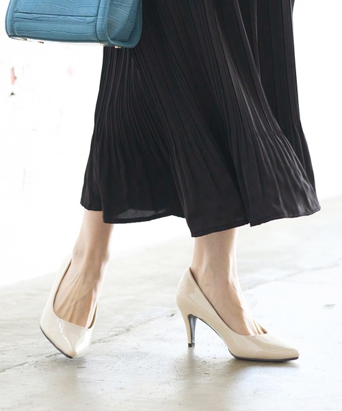 GeeRA（ジーラ）の「ふかふか7㎝走れるパンプス（パンプス・レディース・ブラック/ブルー/ピンク/サンドベージュ/ベージュ/パイソン/グレー/ライトブラック/ブラック系その他/グレイッシュベージュ・22.5cm/25cm/24cm/23cm/23.5cm/24.5cm）」の8枚目の写真