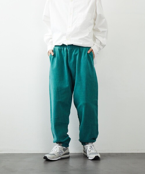 FREAK'S STORE（フリークスストア）の「FREAK'S STORE/フリークスストア ヘビーウェィト ピグメント パンツ/スウエットパンツ/ピグメント（スウェットパンツ・メンズ・チャコールグレー/ブルー/グリーン/アイボリー・SMALL/MEDIUM/LARGE）」の3枚目の写真