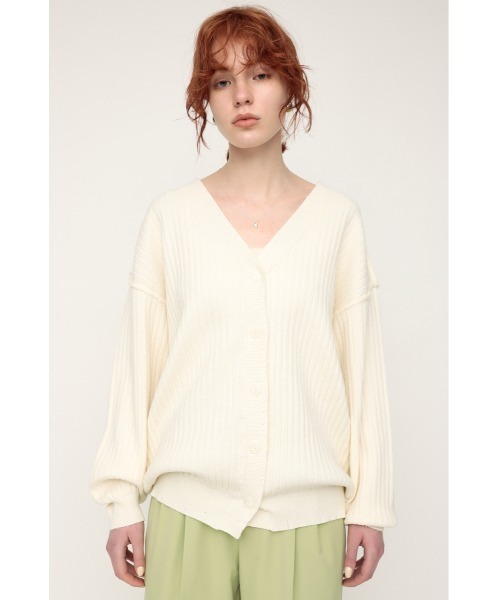 SLY（スライ）の「CRUSHED KNIT CD クラッシュ ニット カーディガン（カーディガン/ボレロ・レディース・アイボリー/ブルー/オレンジ系その他・FREE）」の2枚目の写真