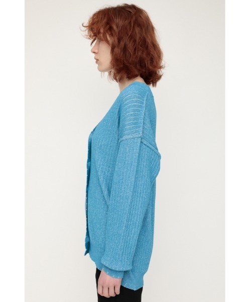 SLY（スライ）の「CRUSHED KNIT CD クラッシュ ニット カーディガン（カーディガン/ボレロ・レディース・アイボリー/ブルー/オレンジ系その他・FREE）」の5枚目の写真