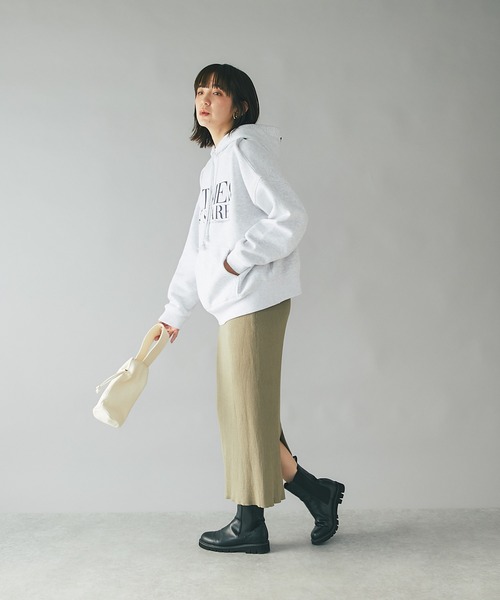 RIVE DROITE（リヴドロワ）の「着回し力抜群/リブストレートスカート（スカート・レディース・ブラック/ベージュ/グリーン/ブラウン/カーキ・36/38）」の22枚目の写真