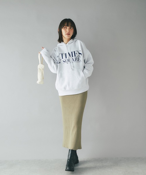 RIVE DROITE（リヴドロワ）の「着回し力抜群/リブストレートスカート（スカート・レディース・ブラック/ベージュ/グリーン/ブラウン/カーキ・36/38）」の19枚目の写真