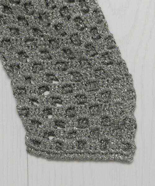 H BEAUTY&YOUTH UNITED ARROWS(エイチビューティーアンドユースユナイテッドアローズ)の「<H>LAME CROCHET PULLOVER/ニット(ニット/セーター・レディース・ブラック/グレー・FREE)」の6枚目の写真