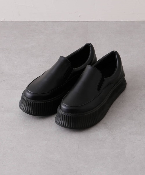 Thevon（ゼボン）の「厚底スリッポン（スニーカー・レディース・ベージュ/ブラック/ホワイト・SMALL/LARGE/MEDIUM）」の9枚目の写真