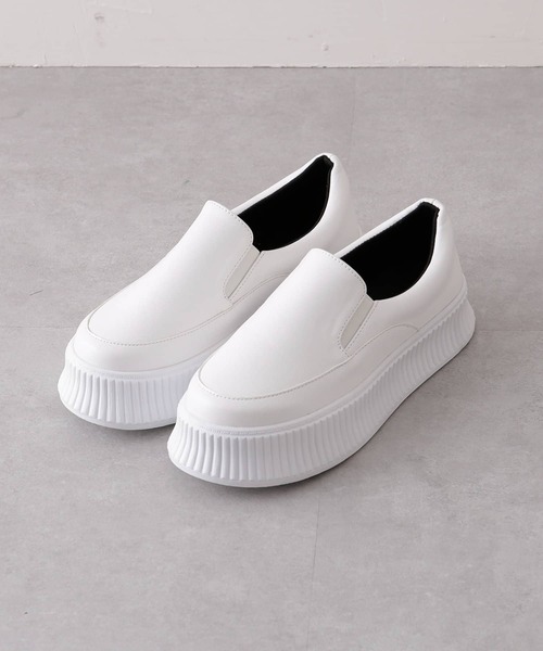 Thevon（ゼボン）の「厚底スリッポン（スニーカー・レディース・ベージュ/ブラック/ホワイト・SMALL/LARGE/MEDIUM）」の10枚目の写真