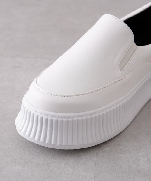 Thevon（ゼボン）の「厚底スリッポン（スニーカー・レディース・ベージュ/ブラック/ホワイト・SMALL/LARGE/MEDIUM）」の12枚目の写真