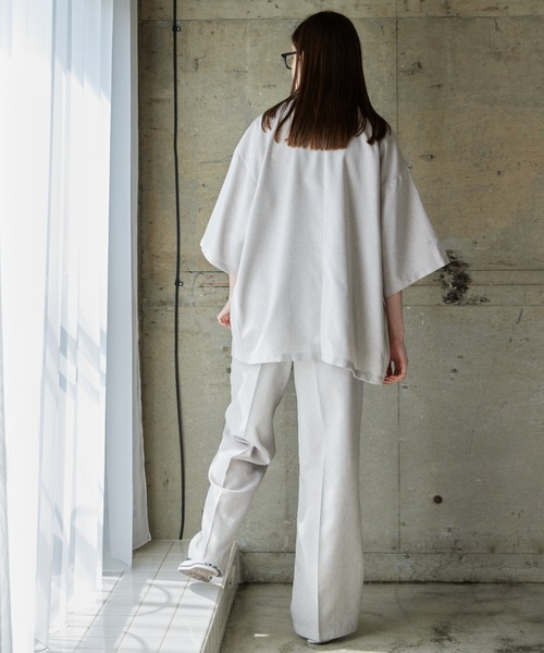 flaner（フラネ）の「Loose linen like pants/ルーズリネンライクパンツ（その他パンツ・レディース・カーキ/ナチュラル・SMALL/MEDIUM/LARGE）」の9枚目の写真