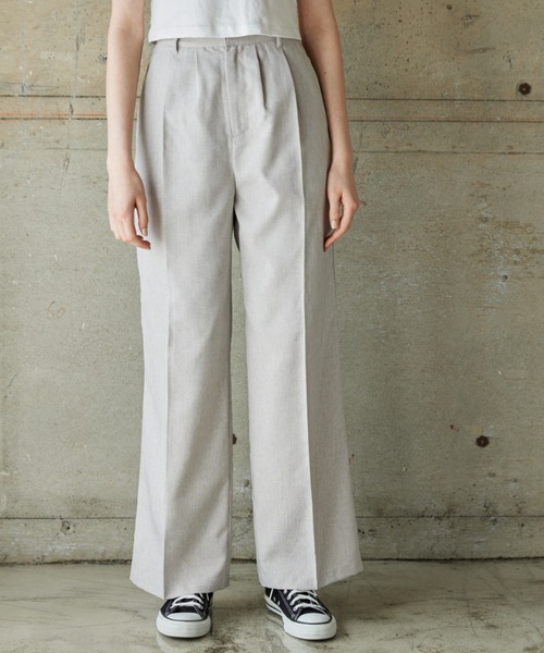 flaner（フラネ）の「Loose linen like pants/ルーズリネンライクパンツ（その他パンツ・レディース・カーキ/ナチュラル・SMALL/MEDIUM/LARGE）」の3枚目の写真