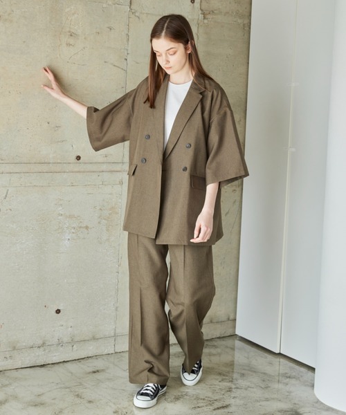 flaner（フラネ）の「Loose linen like pants/ルーズリネンライクパンツ（その他パンツ・レディース・カーキ/ナチュラル・SMALL/MEDIUM/LARGE）」の15枚目の写真