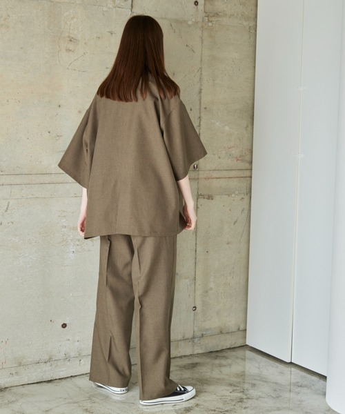 flaner（フラネ）の「Loose linen like pants/ルーズリネンライクパンツ（その他パンツ・レディース・カーキ/ナチュラル・SMALL/MEDIUM/LARGE）」の16枚目の写真