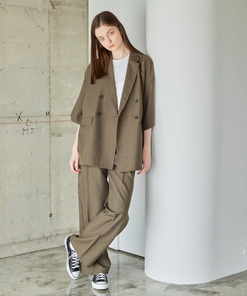 flaner（フラネ）の「Loose linen like pants/ルーズリネンライクパンツ（その他パンツ・レディース・カーキ/ナチュラル・SMALL/MEDIUM/LARGE）」の18枚目の写真