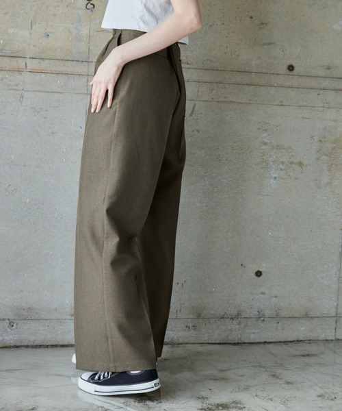 flaner（フラネ）の「Loose linen like pants/ルーズリネンライクパンツ（その他パンツ・レディース・カーキ/ナチュラル・SMALL/MEDIUM/LARGE）」の12枚目の写真