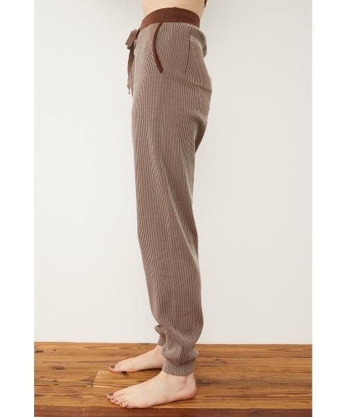 SLY（スライ）の「Sly Skin RELAX RIB PT リラックス リブ パンツ（ルームウェア/パジャマ・レディース・ブラウン/グリーン・1/2）」の22枚目の写真