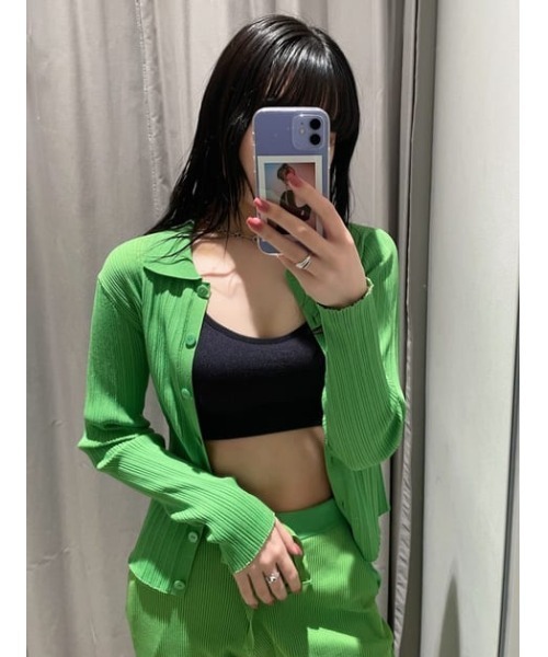 SLY（スライ）の「Sly Skin RELAX RIB PT リラックス リブ パンツ（ルームウェア/パジャマ・レディース・ブラウン/グリーン・1/2）」の5枚目の写真