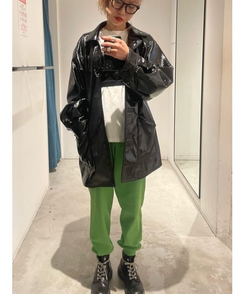 SLY（スライ）の「Sly Skin RELAX RIB PT リラックス リブ パンツ（ルームウェア/パジャマ・レディース・ブラウン/グリーン・1/2）」の15枚目の写真