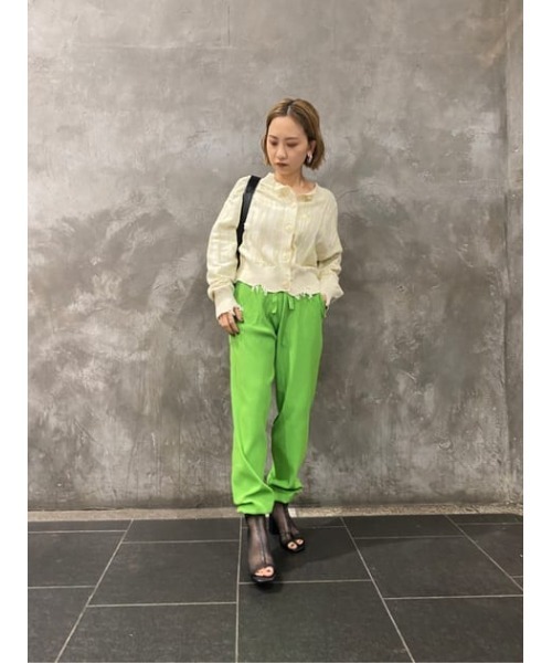 SLY（スライ）の「Sly Skin RELAX RIB PT リラックス リブ パンツ（ルームウェア/パジャマ・レディース・ブラウン/グリーン・1/2）」の14枚目の写真