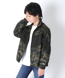 GLAZOS | ポリエステルリップ・切り替えジップアップジャケット【セットアップ対応】(ブルゾン)