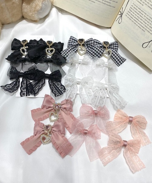 ROJITA(ロジータ)の「リボンクリップ6個SET(バレッタ/ヘアクリップ・レディース・ブラック/ピンク/その他/ブルー/グリーン/パープル/レッド/イエロー/オレンジ・FREE)」の13枚目の写真